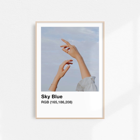 Sky Blue Print Fashion Aesthetic Poster Bedroom Aesthetic Decor Sky Poster Blue Poster Pale Blue Wall Art Art