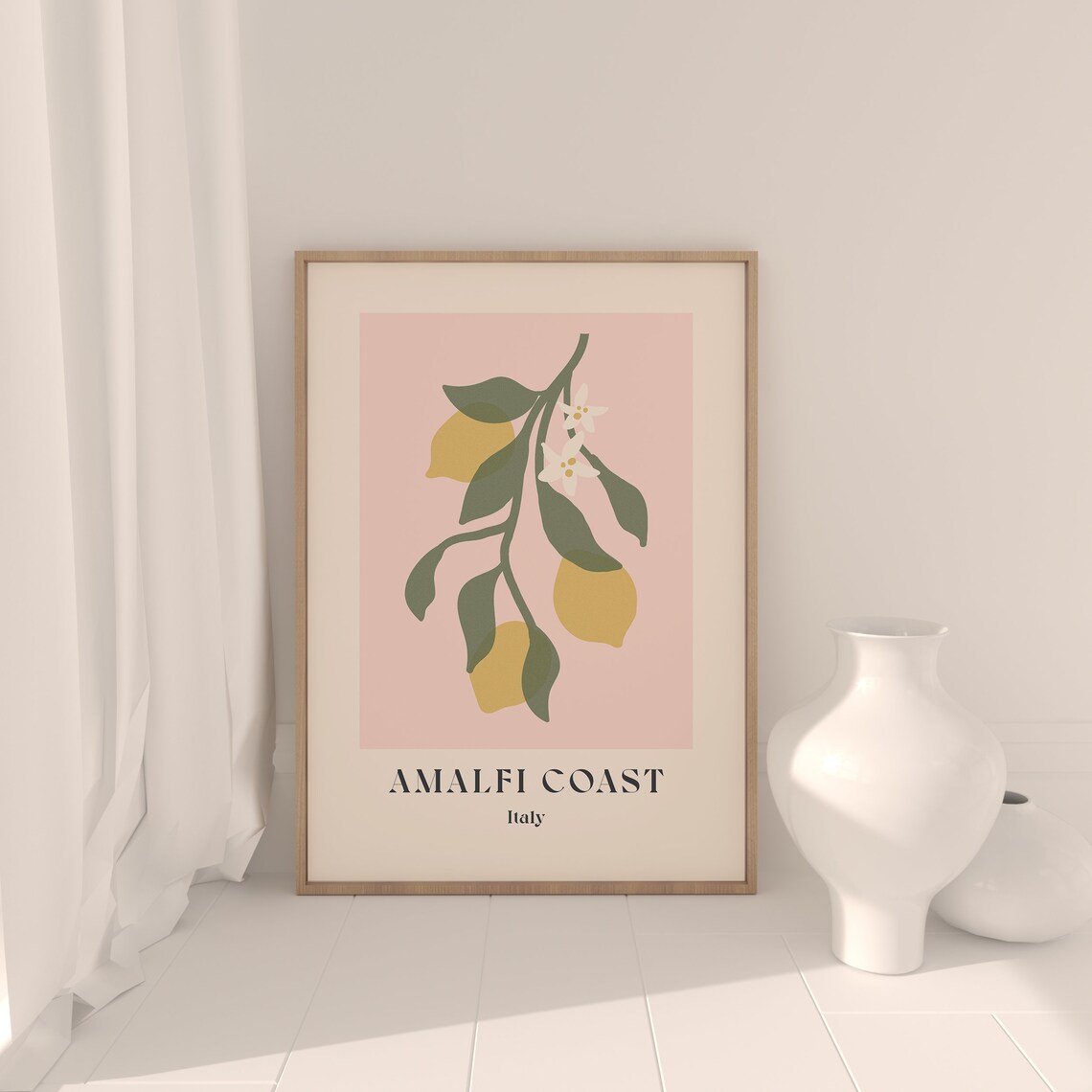 Amalfi Coast Travel Poster, Lemon Kitchen Wall Art - Image 2