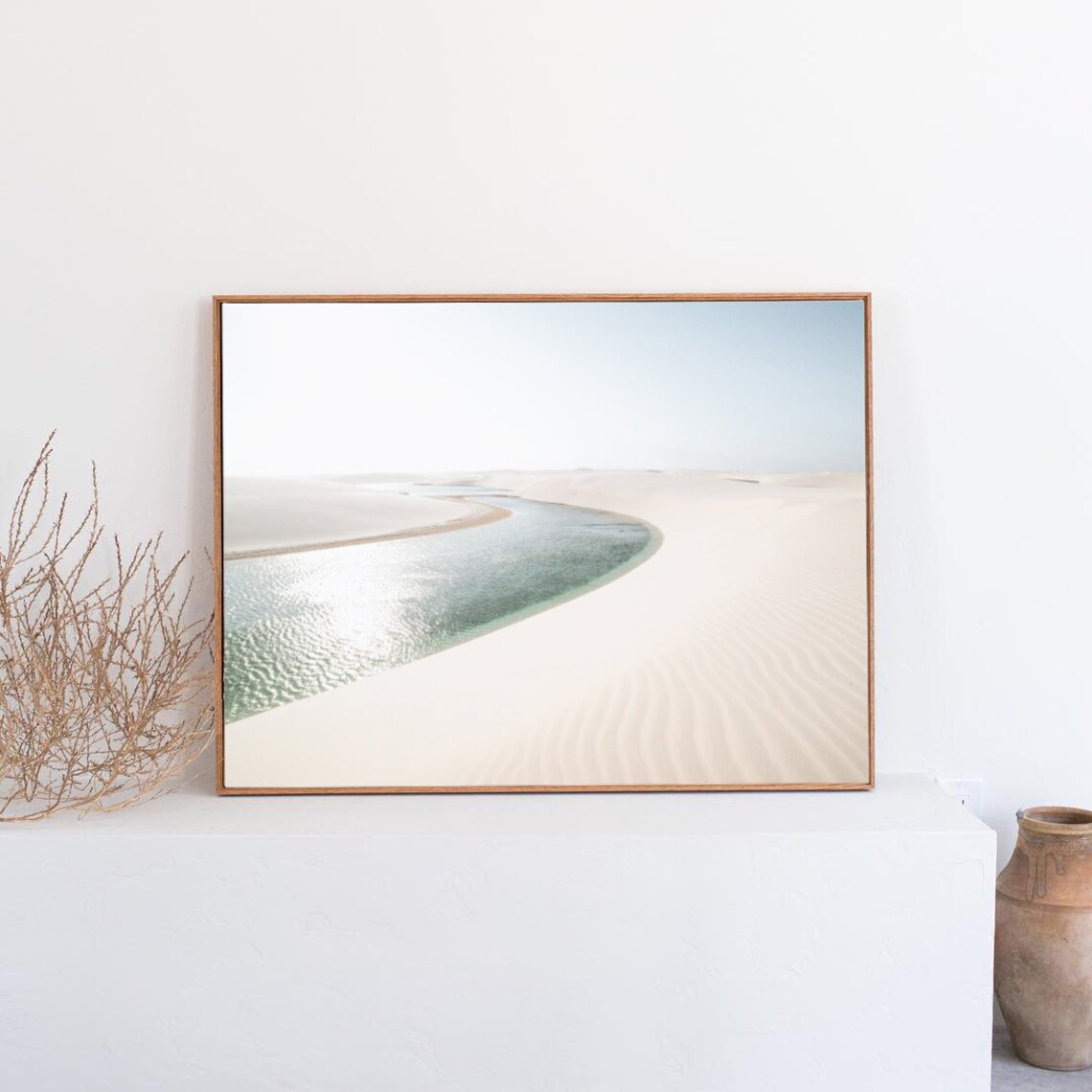 Minimalist Print Desert Wall Art Neutral Wall Art Desert River Print Print Art - Image 3