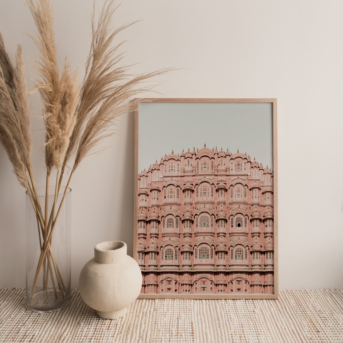 Hawa Mahal Palace of Winds Facade in Jaipur India Landmark Poster - Image 3