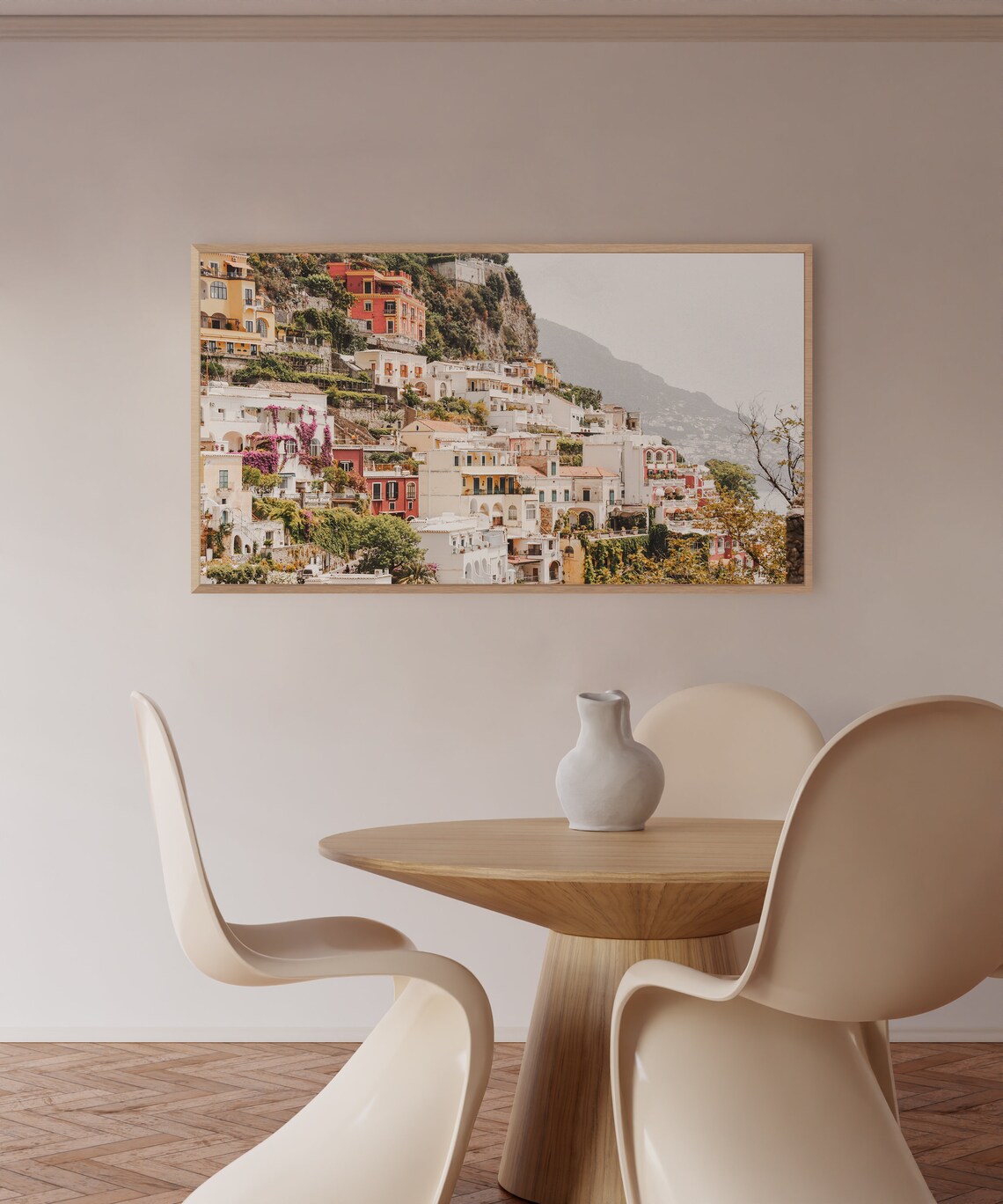 Positano Amalfi Coast Colorful Cliffside Houses Bougainvillea Poster - Image 2