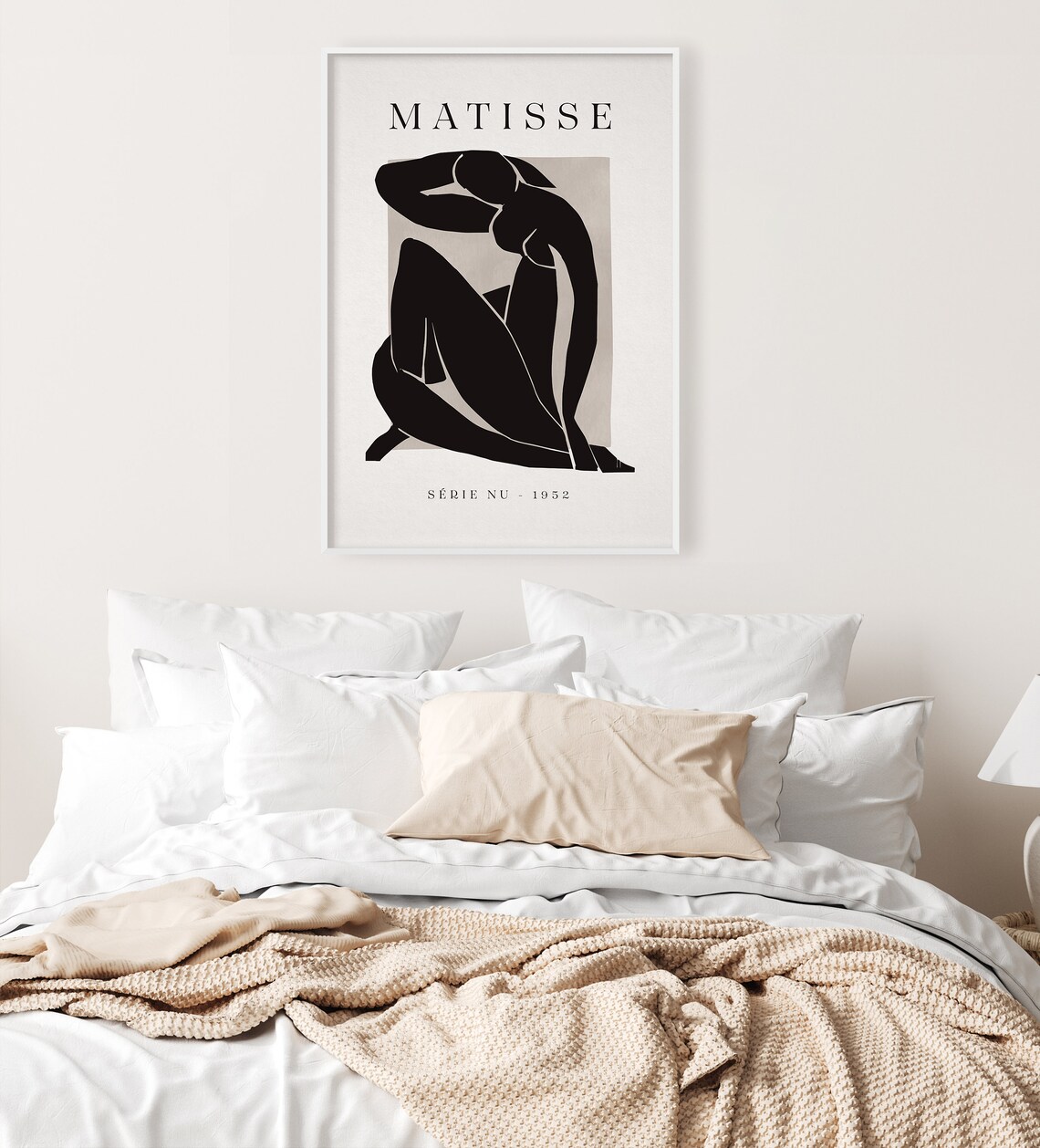 Matisse Nude Art Print, Neutral Modern Living Room - Image 3