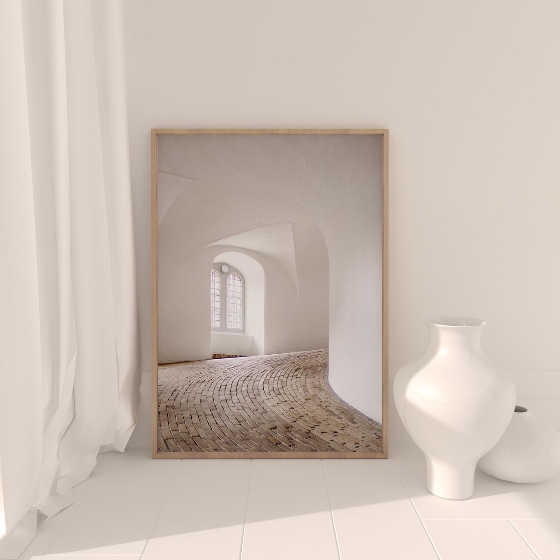 Copenhagen Round Tower Minimalist Travel Poster - Image 2