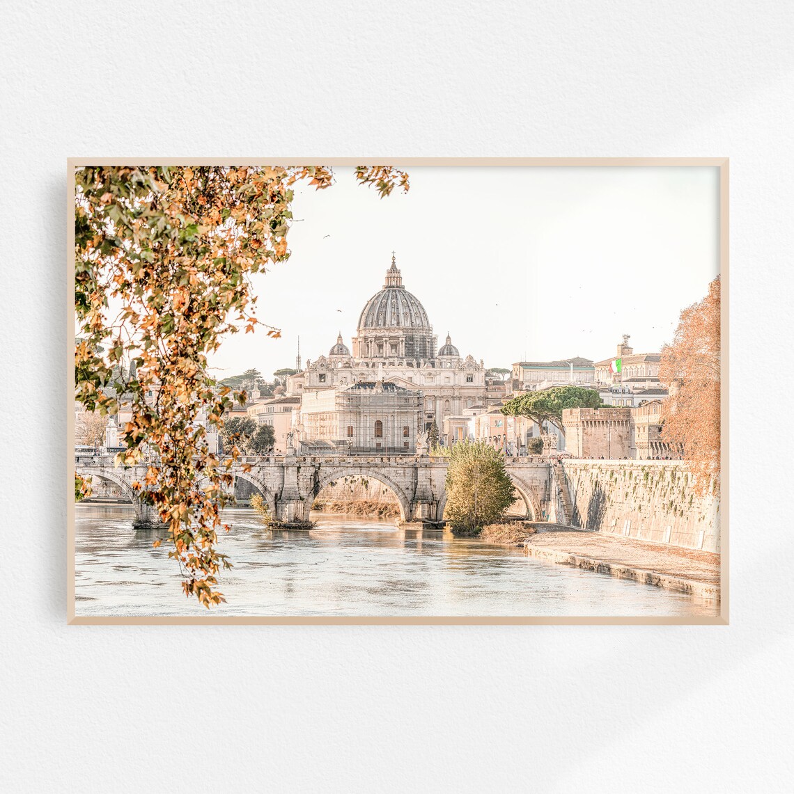Rome Vatican Saint Peter's Basilica Autumn Tiber River Travel Poster - Image 3