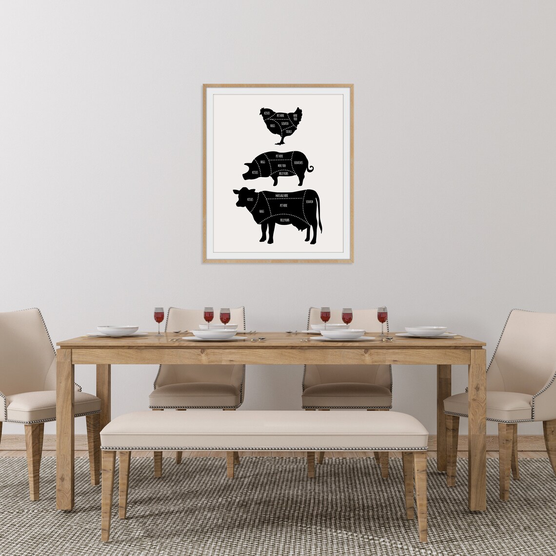 Vegan Art Vegan Butcher Poster Vegan Print Vegan Wall Art Vegan Wall Decor Vegan Butcher Print Vegan Poster Vegan Home Decor