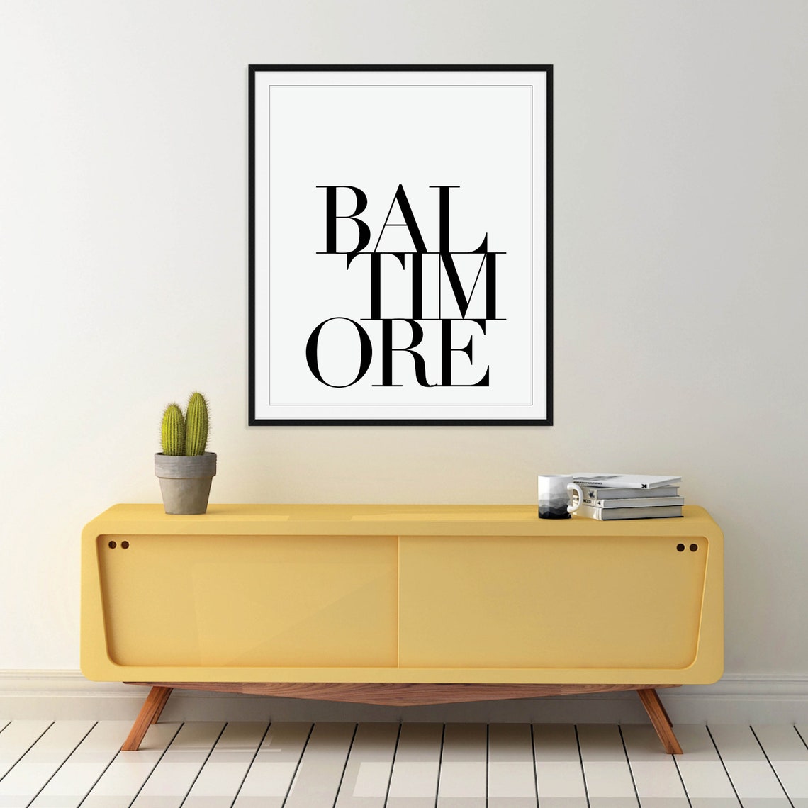 Baltimore Elegant High Contrast Serif Typography City Travel Poster - Image 3