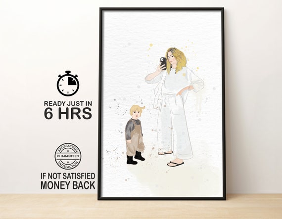 Custom Watercolor Painting From Photo Family Gift Gift For Momdad Personalised Gift Hand Drawn Faceless Portrait Art
