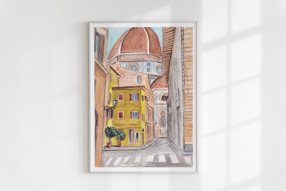 Florence Travel Poster, Duomo Di Firenze, Italy - Image 2