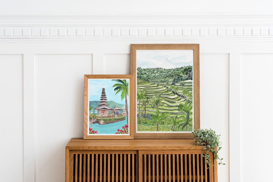 Bali Ubud Rice Fields Travel Poster, Indonesia - Image 2