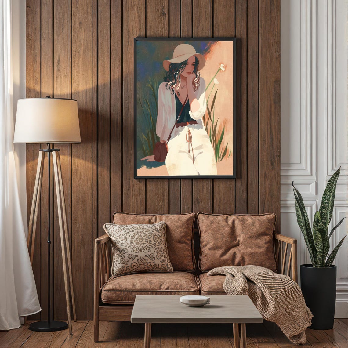 Serene Woman Portrait, Contemporary Figure Art - Image 5