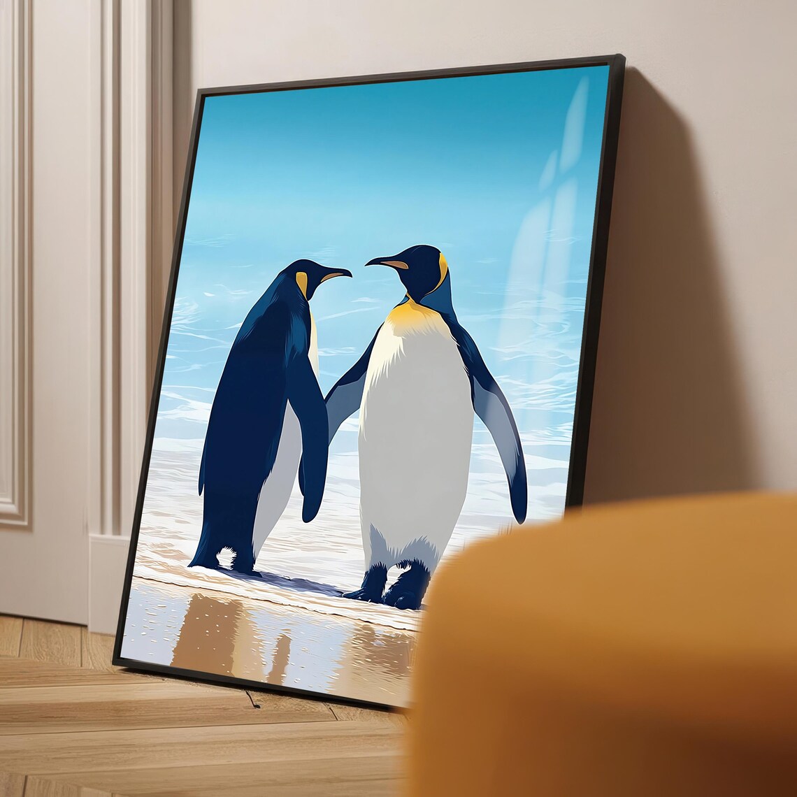 Emperor Penguin Illustration, Coastal Animal Art Print - Image 5