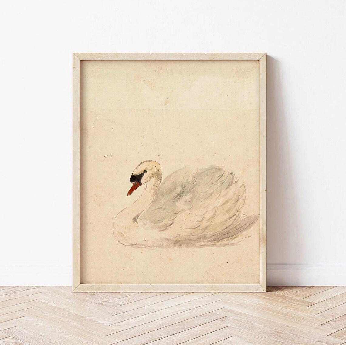 Vintage Swan Art Print, Girls Room Nursery Decor - Image 3