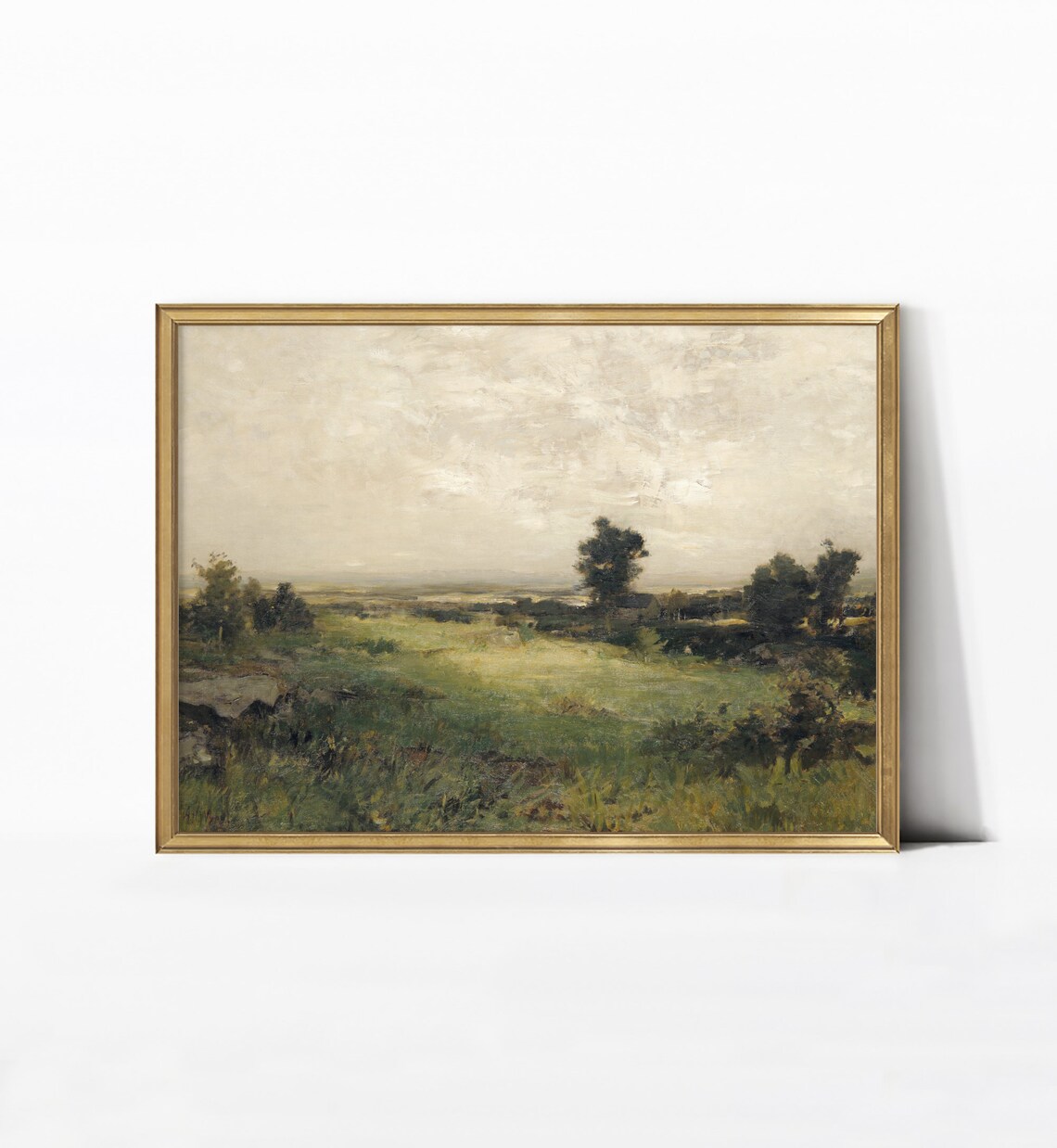 Vintage Landscape Art Print, Antique Wall Art