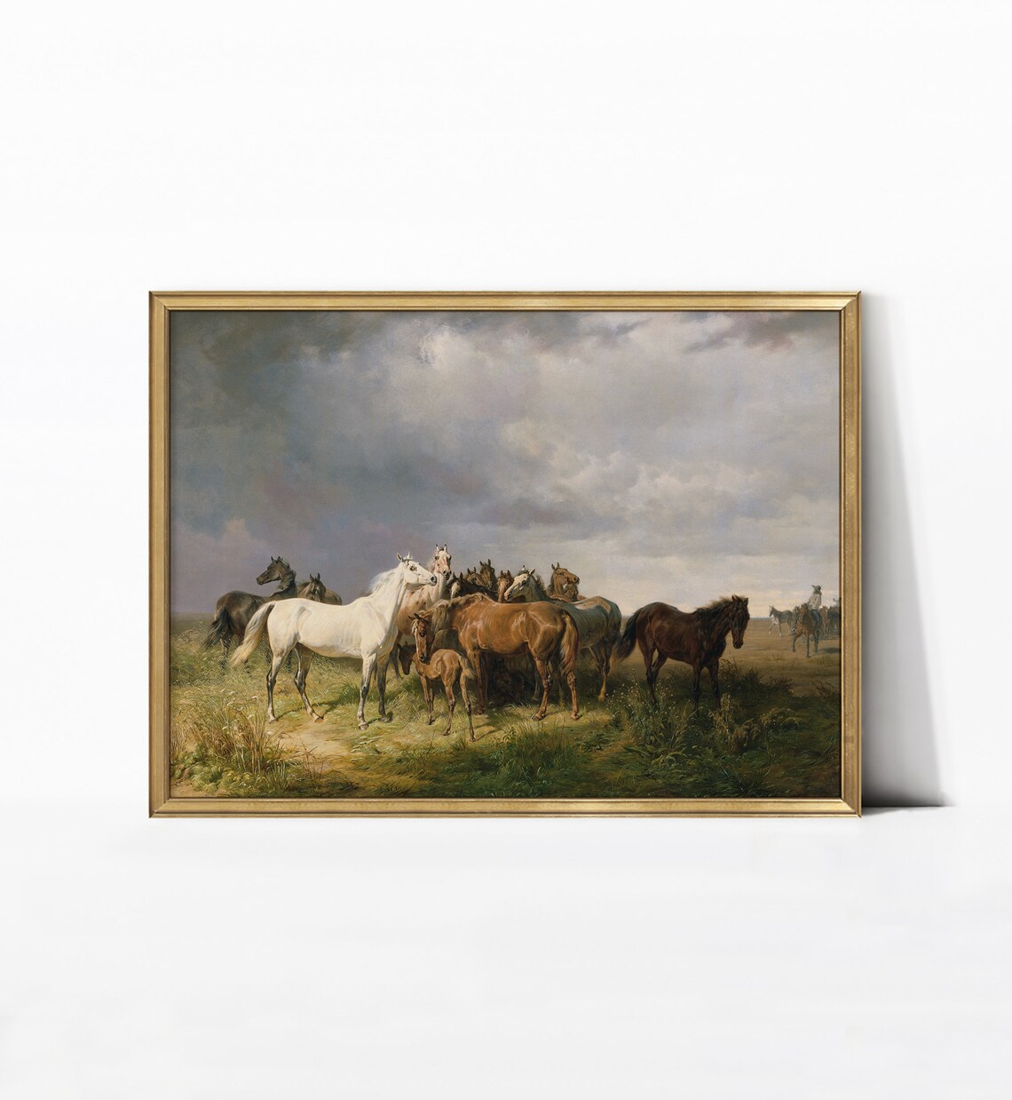 Vintage Horse Farmhouse Art Print for Animal Lovers - Image 4