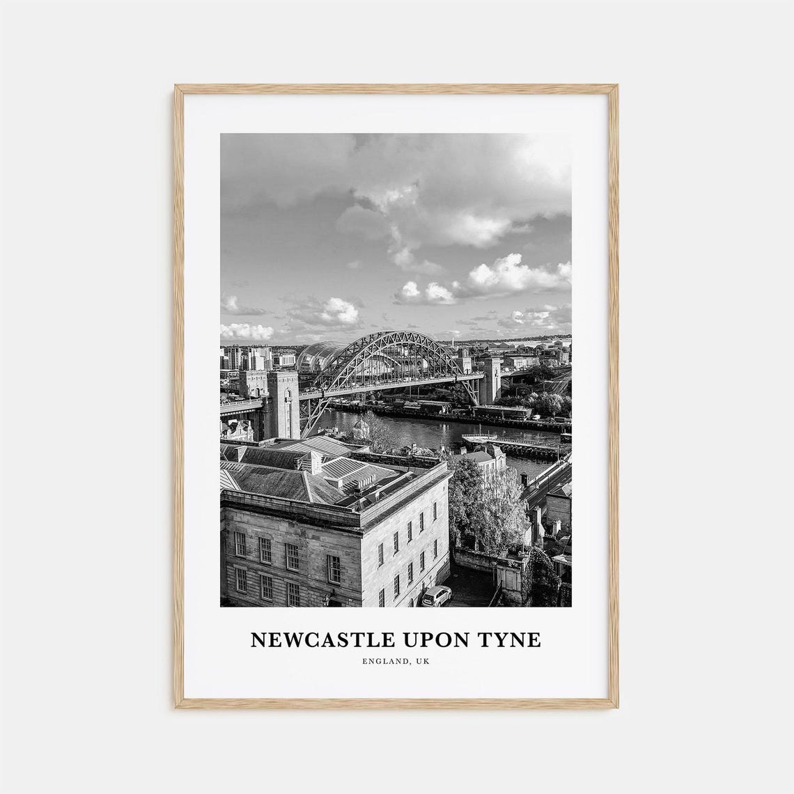 Newcastle upon Tyne England Tyne Bridge Cityscape Photo Poster