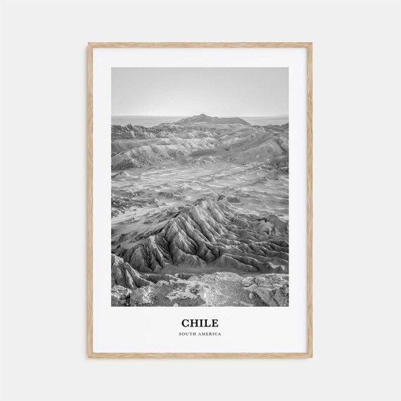Chile Atacama Desert Eroded Rock Formations Landscape Poster