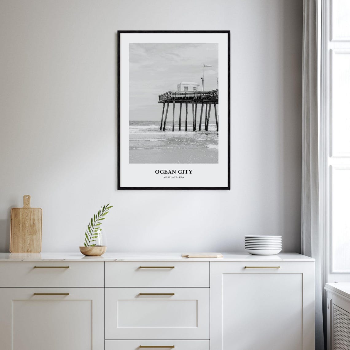 Ocean City Wall Art Maryland Ocean City Wall Decor Ocean City Poster Ocean City Home Decor Ocean City Travel Gift Ocean City Travel - Image 2