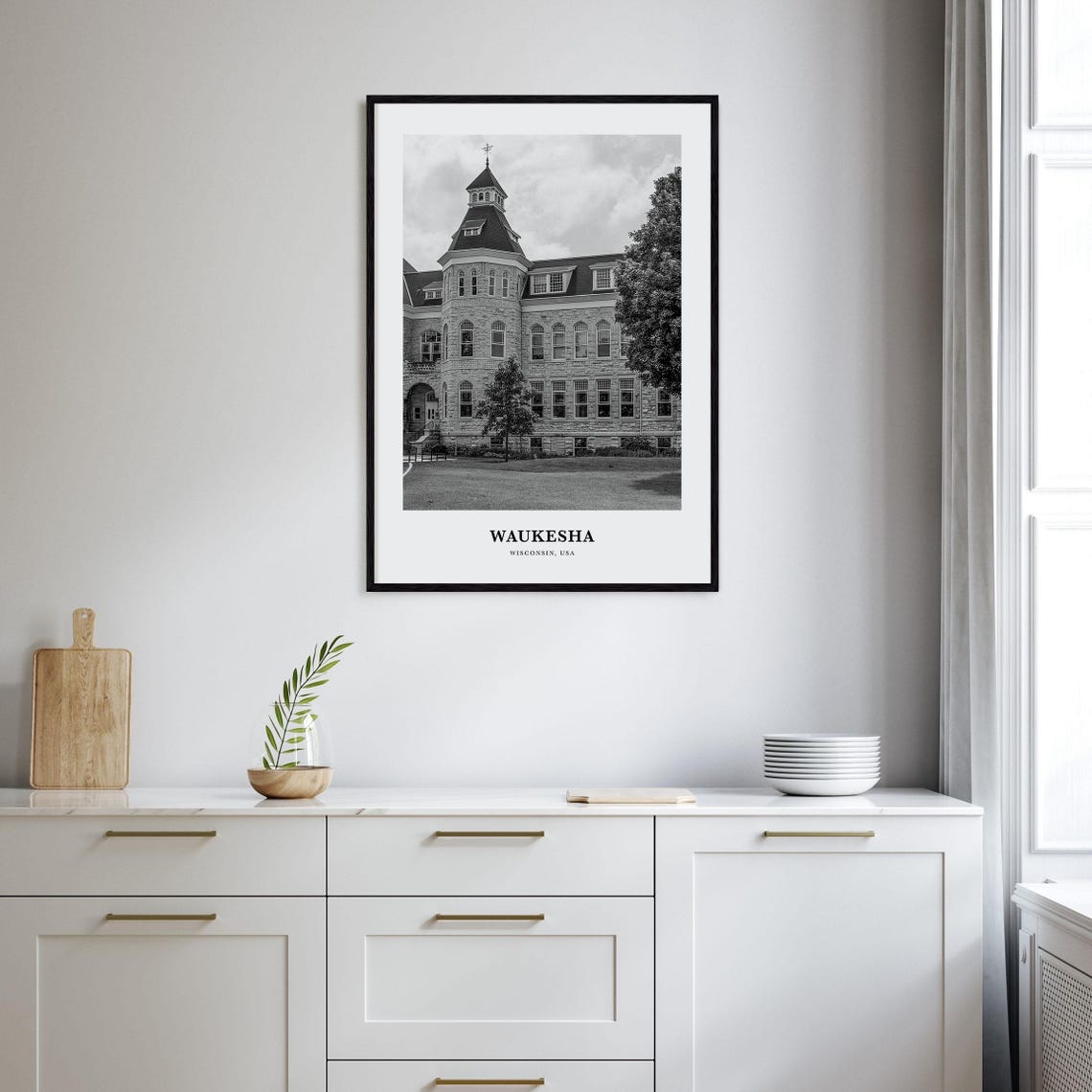 Waukesha Wall Art Waukesha Wall Decor Waukesha Poster Waukesha Home Decor Waukesha Travel Gift Waukesha Travel Print - Image 2