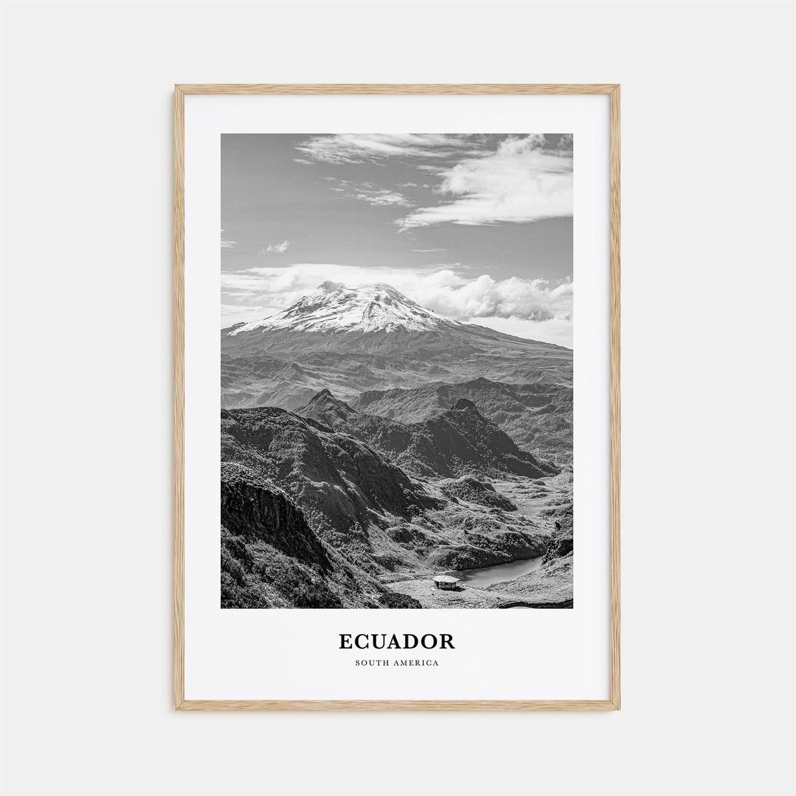 Snowcapped Ecuador Volcano in the Andes Mountain Range Poster