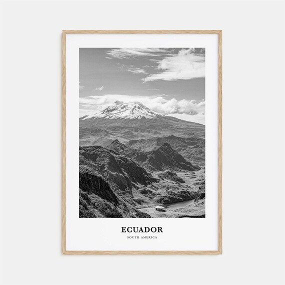 Snowcapped Ecuador Volcano in the Andes Mountain Range Poster