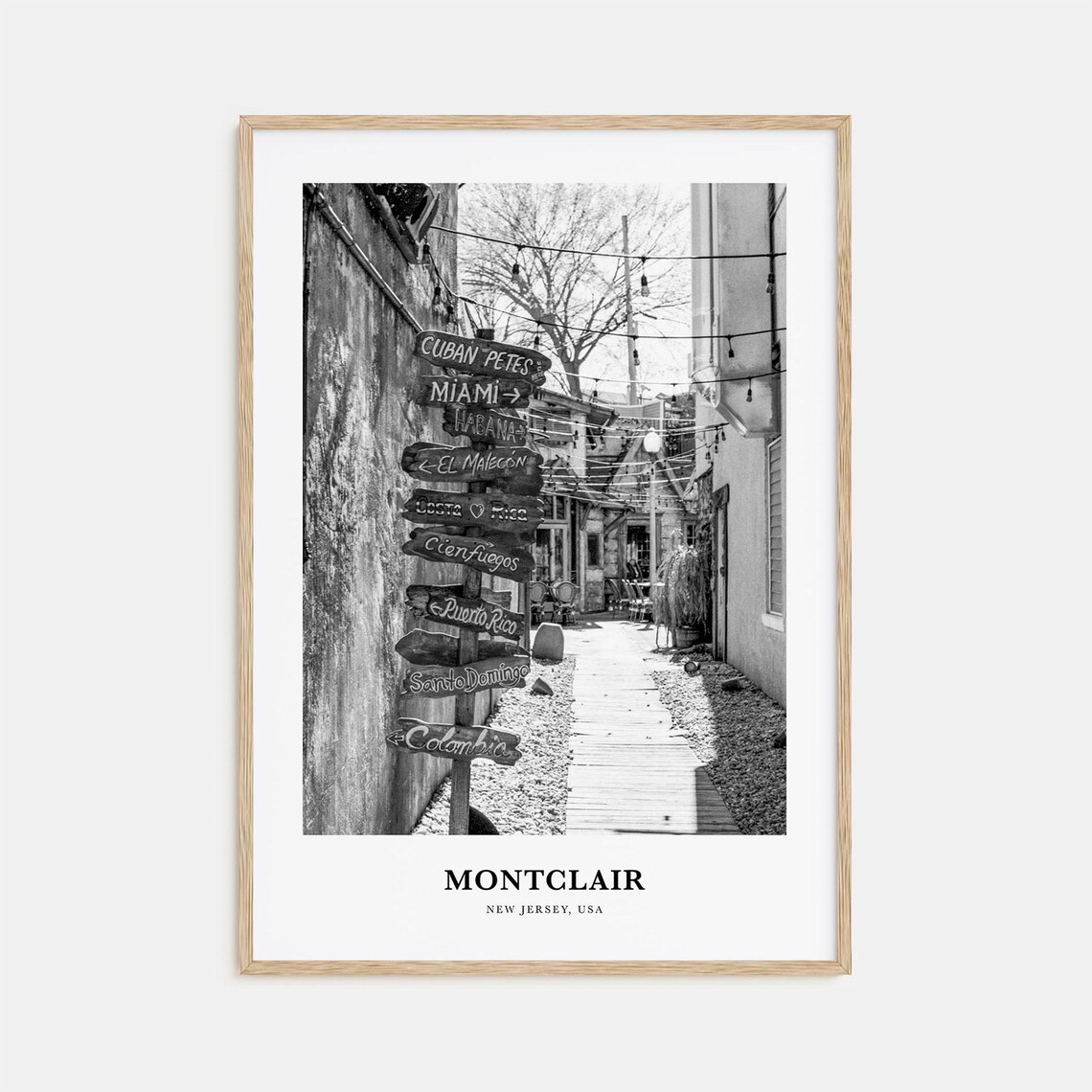 Montclair New Jersey Cuban Alley Wooden Signpost Photo Poster