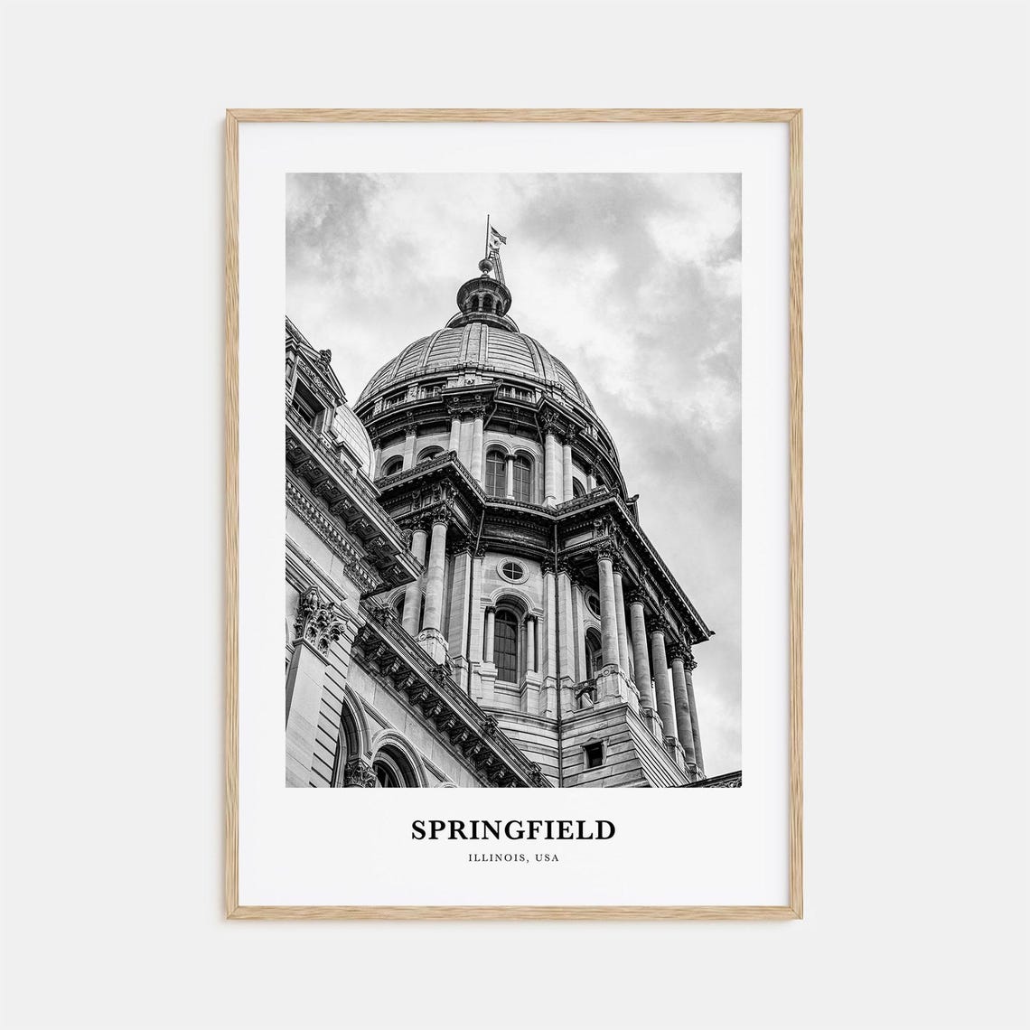 Springfield Illinois State Capitol Dome Close-Up Photo Poster