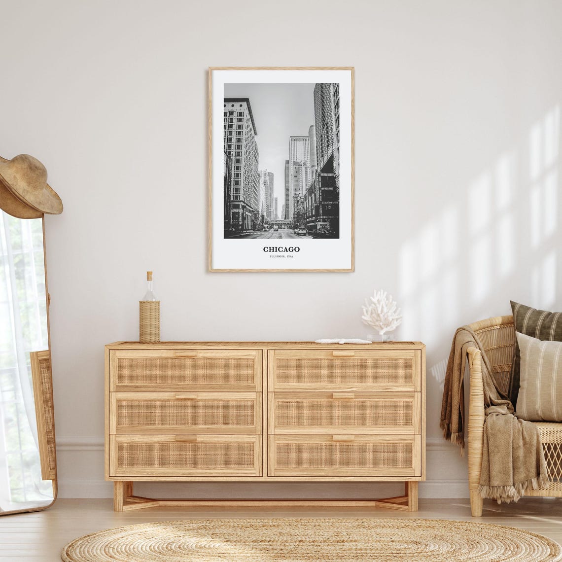 Chicago Illinois Downtown Skyscraper Street Canyon View Poster - Image 3