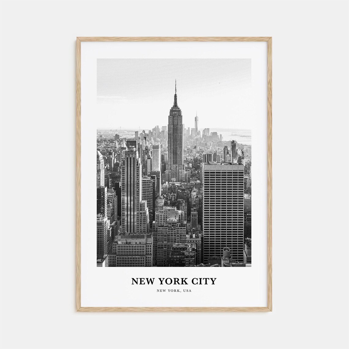 New York City Empire State Building Manhattan Skyline Travel Poster