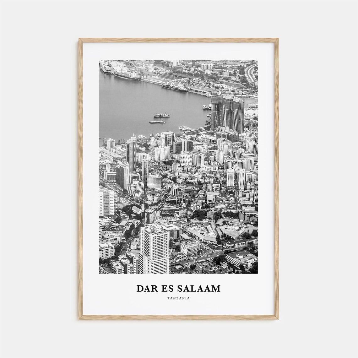Dar Es Salaam Tanzania Harbor Aerial Cityscape Skyline Poster