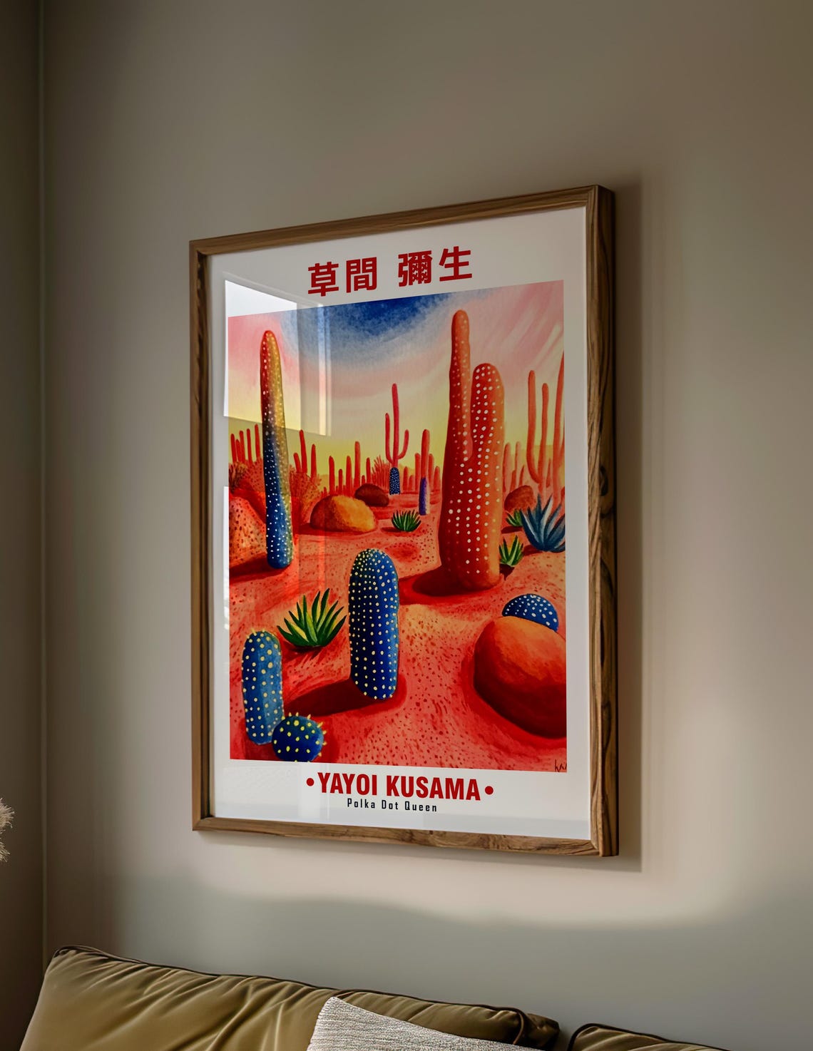 Yayoi Kusama-Inspired Colorful Polka Dot Cactus Garden Poster - Image 2