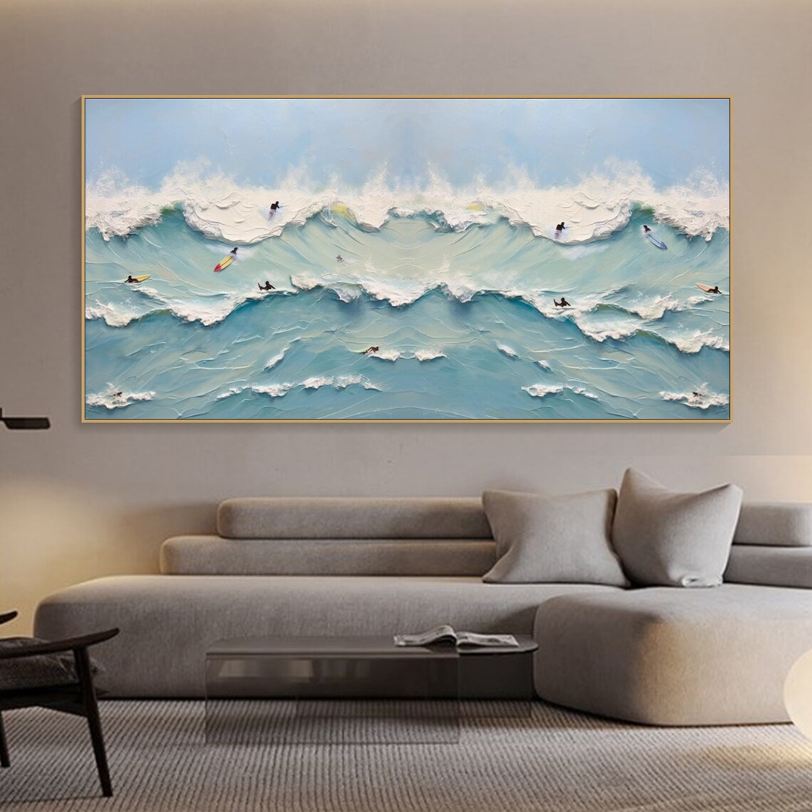 Custom Coastal Shore Surf Art Print, Personalized Gift - Image 2