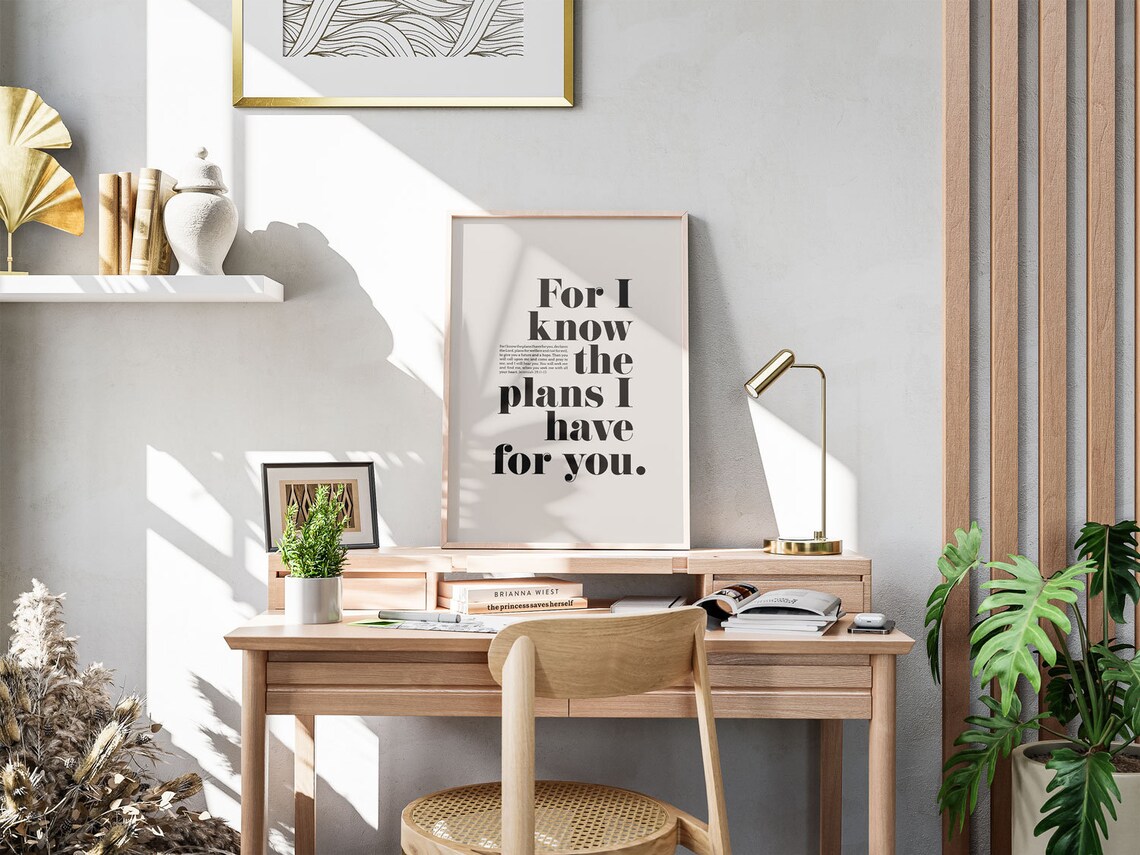 Jeremiah 29:11 Scripture Art, Christian Wall Print - Image 3