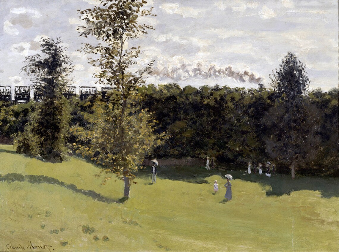 Claude Monet Train In The Countryside Fine Art Glice 1870 Sku 0149 - Image 2