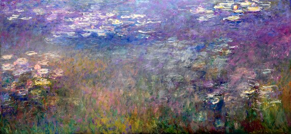 Claude Monet Water Lilies 1926 Violet Impressionist Oil Painting Poster