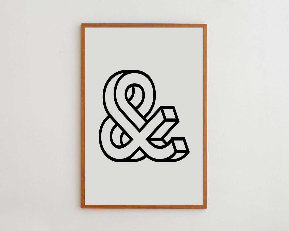 Ampersand Print, Minimalist Scandinavian Art Print