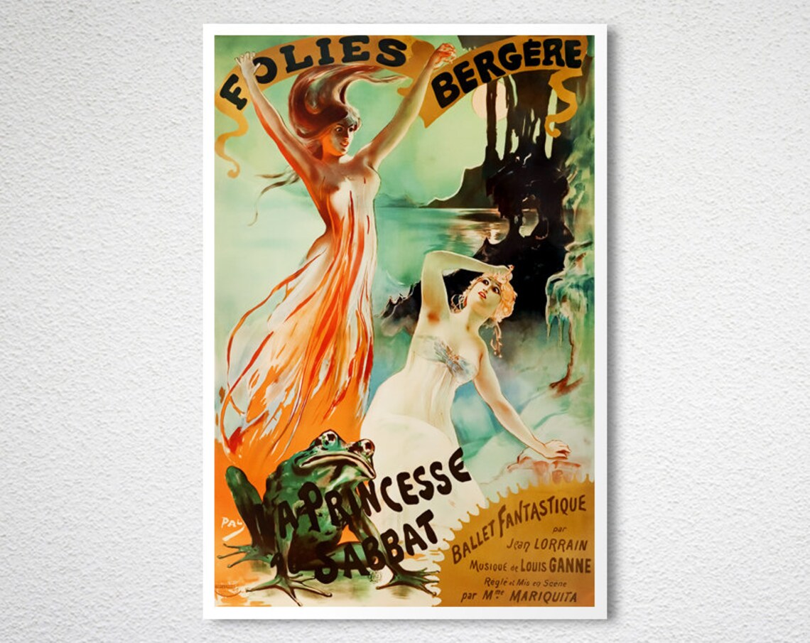 Folies Bergere La Princesse Sabat Vintage Poster - Image 2