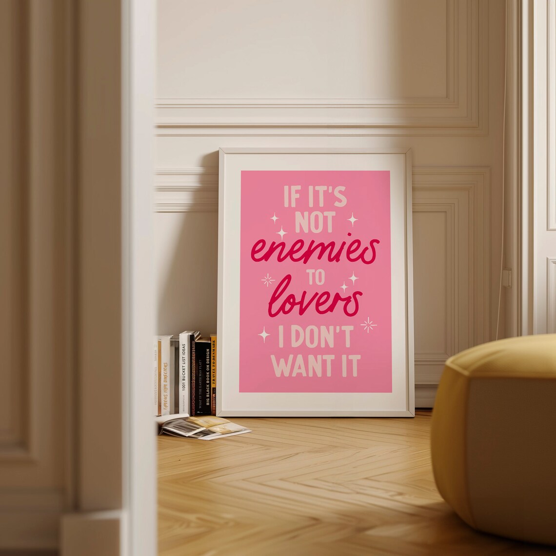 If It Is Not Enemies To Lovers I Do Not Want It Pink Romance Poster