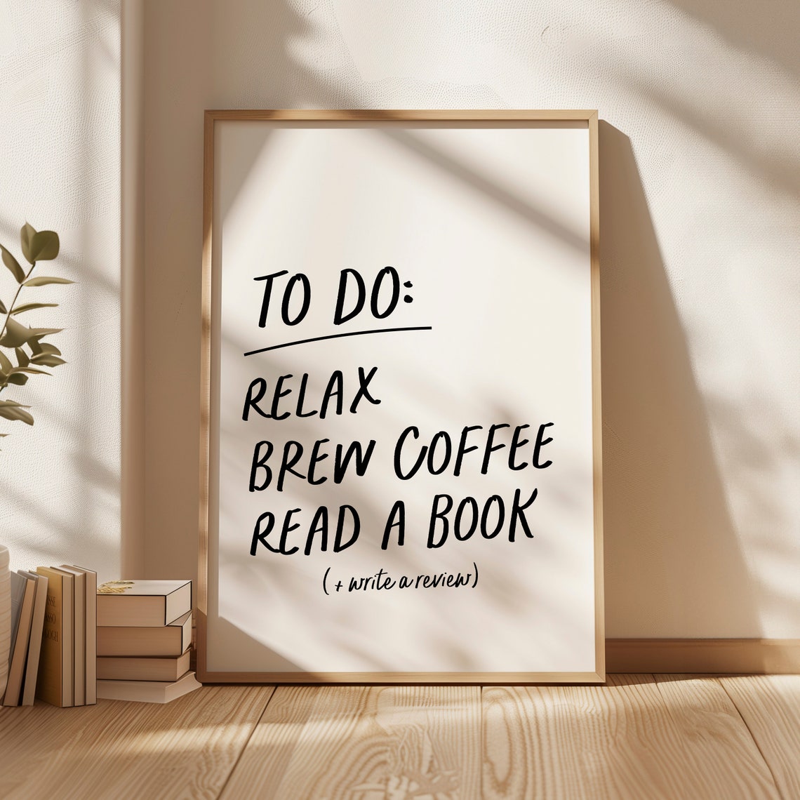 To Do List Relax Brew Coffee Read A Book Funny Reader Poster