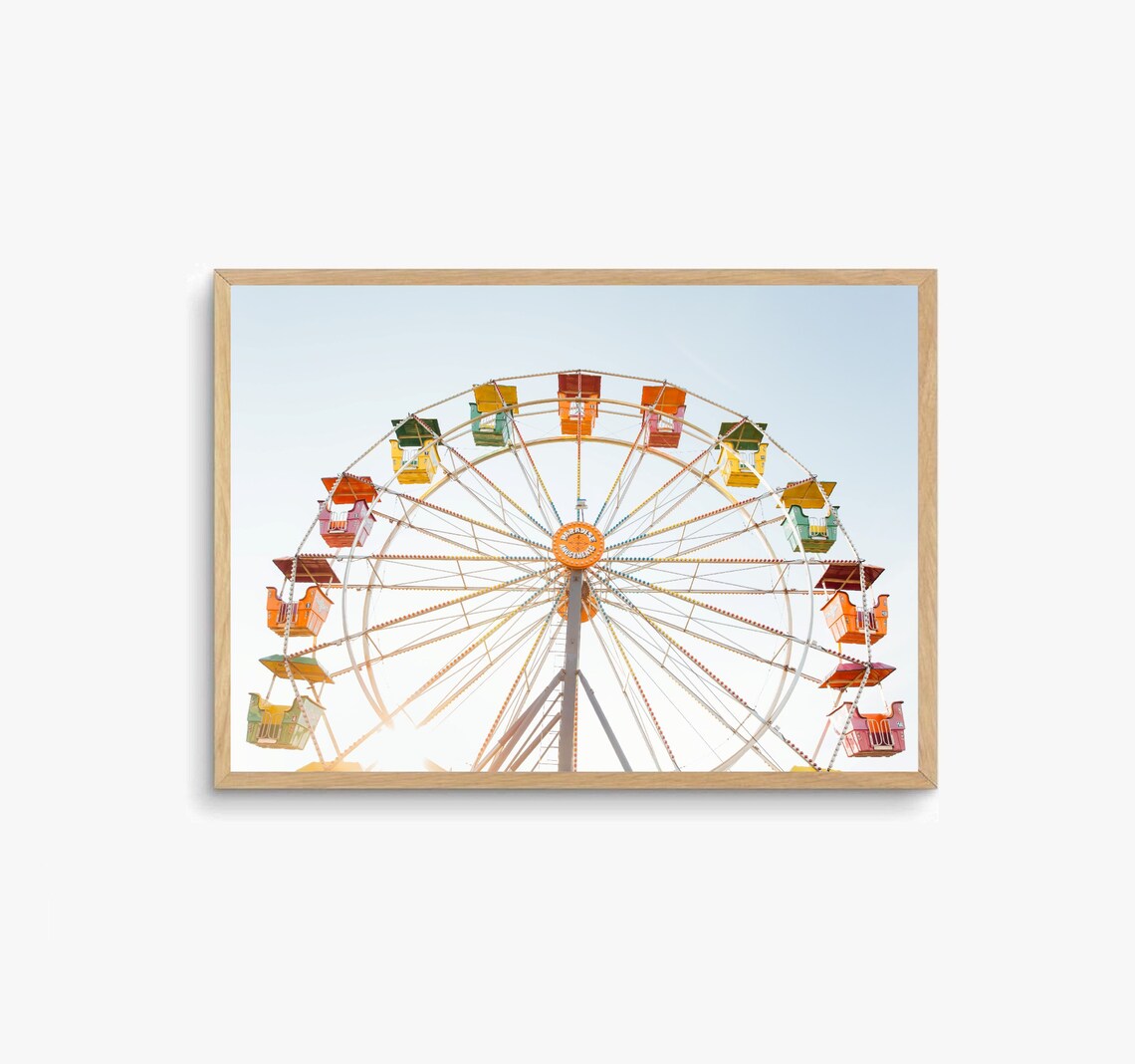 Ferris Wheel Summer Amusement Park Art Print