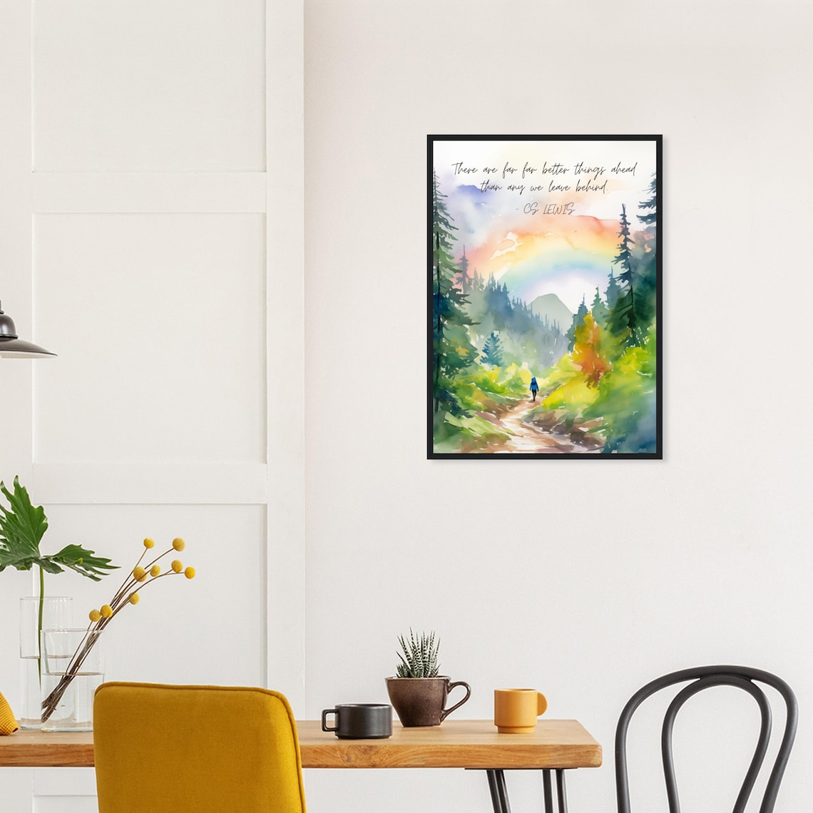 C.S. Lewis Rainbow Watercolor Quote, Art Print - Image 2