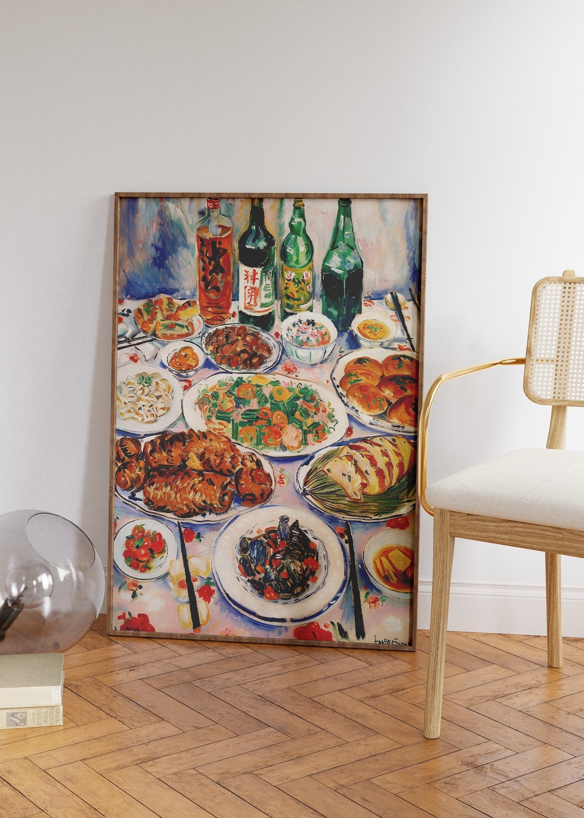 Chinese Food Print Chinese New Year Eve Poster Kitchen Decor Vintage Food Print Food Poster Oriental Wall Art Traditional Chinese Deco - Image 2
