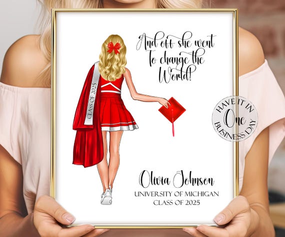 Custom Cheer Graduation Gift Personalized Senior Cheer Gifts Senior Cheerleader Gift Cheer Senior Night Gift Cheerleader Graduation Gift