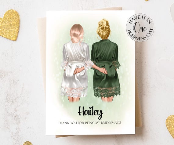 Bridesmaid Proposal Card Asking Bridesmaids Bridesmaid Thank You Card Bridesmaid Gifts Personalized Be My Bridesmaid Card Proposal