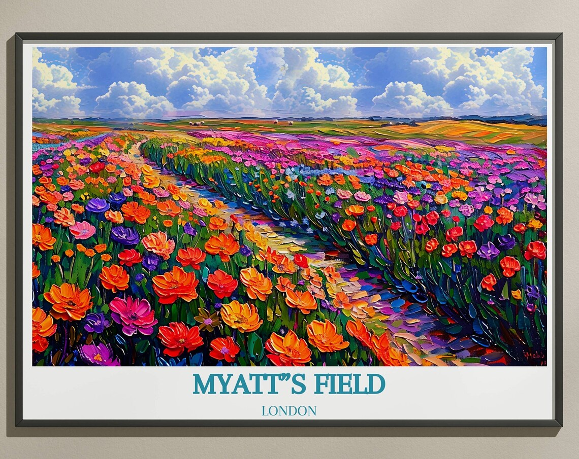 Myatt's Field London Flower Garden Colorful Summer Blooms Poster