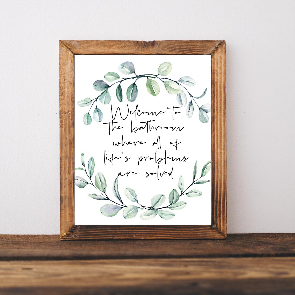 Bathroom Humor Wall Art Print for Funny Signs