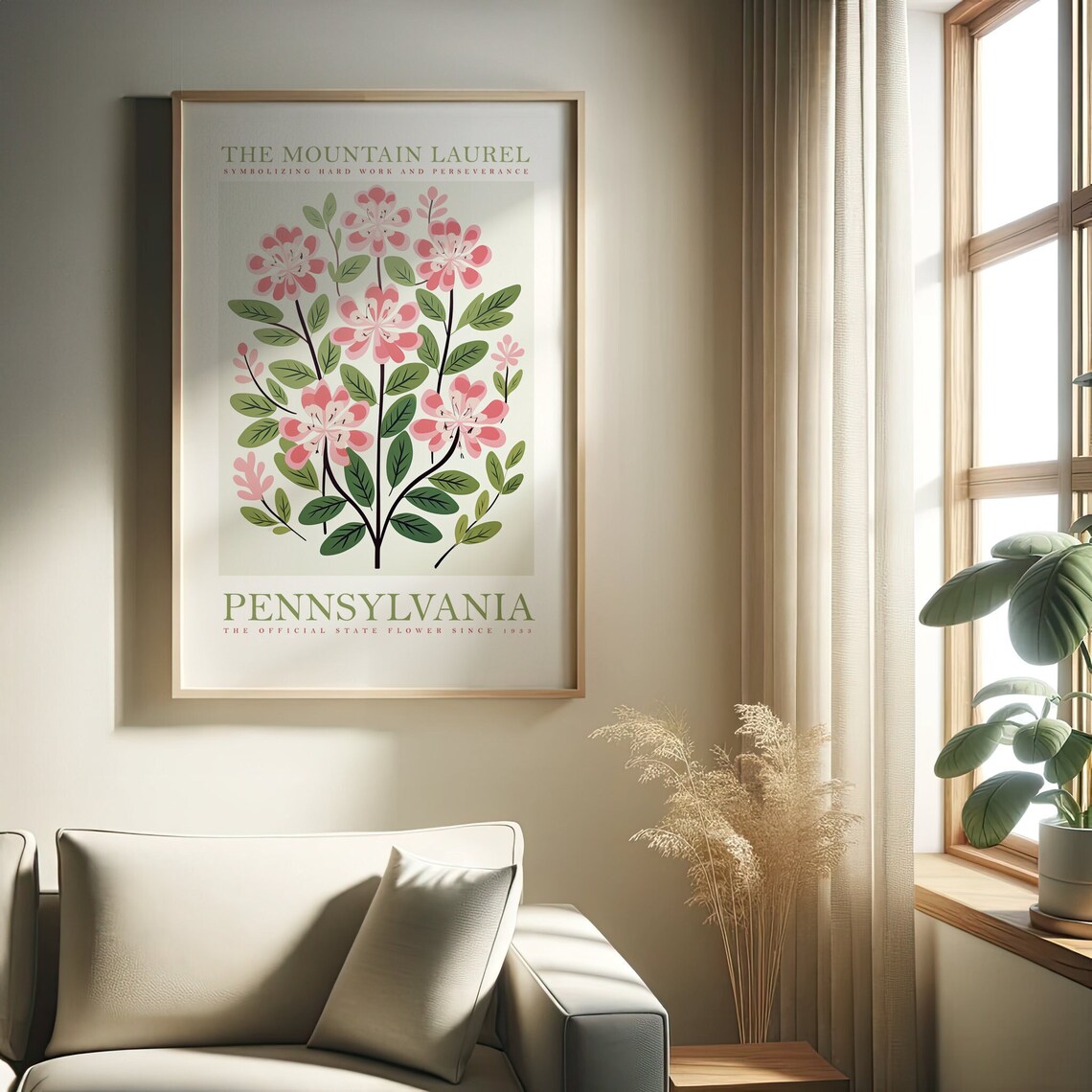 Pennsylvania Mountain Laurel Floral Art Print