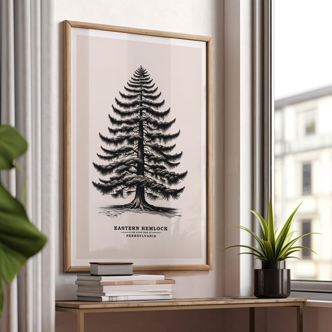 Pennsylvania Eastern Hemlock Vintage Sketch Art Print
