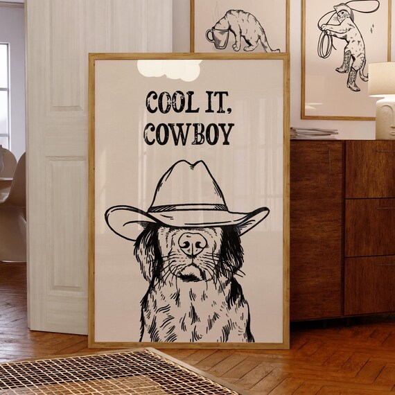 Cool Cowboy Traditional Travel Poster