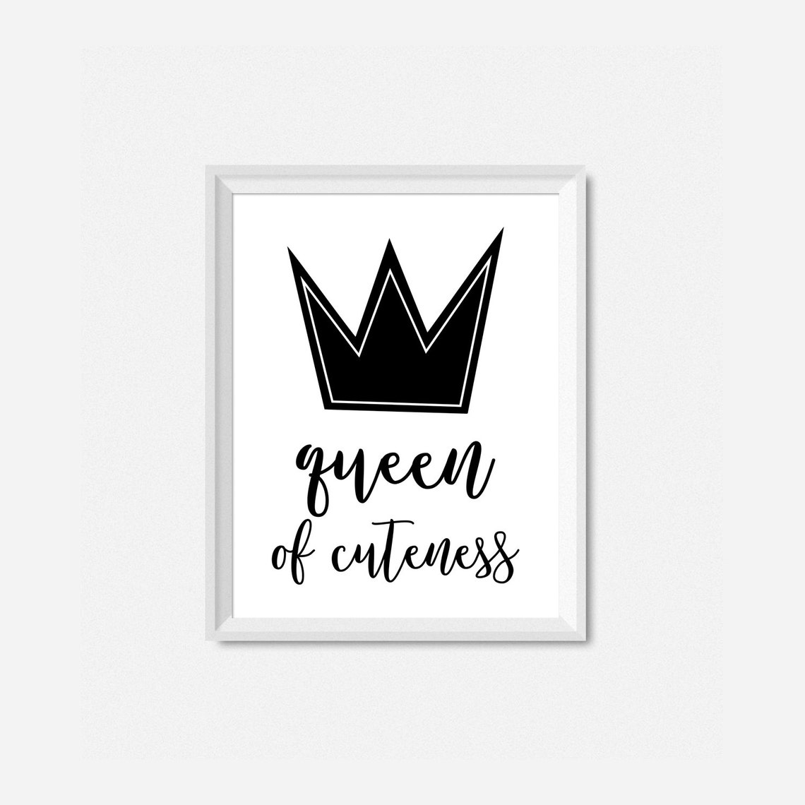 Monochrome Nursery Print Girl Nursery Art Monochrome Baby Print Baby Girl Decor Black White Nursery Wall Art Girls Room Art - Image 2