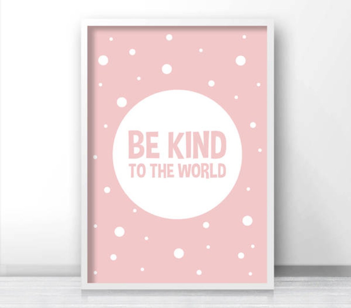 Be Kind Girl Nursery Art Print, Kids Affirmation - Image 3